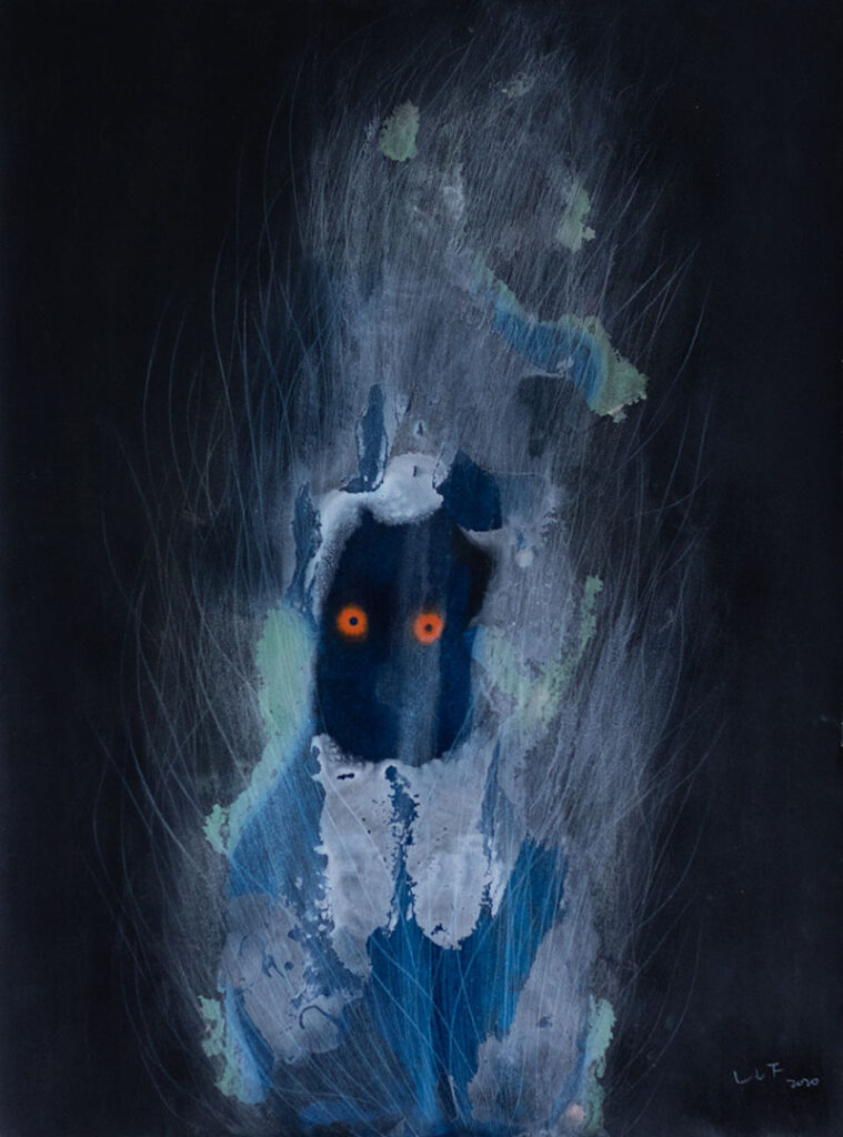 Liu Lifen, Fear of Winter, Acrylic, Ink and clolor pencil on Paper 76x57cm, 2020